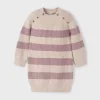 Mayoral Vestido riscas tricot menina