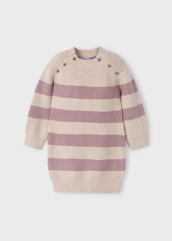 Mayoral Vestido riscas tricot menina